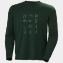 Helly Hansen Skog Graphic LS Tee - 418 Dark Jungle